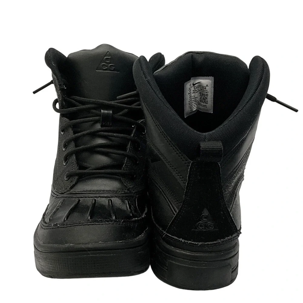 Nike ACG Woodside 2 High Triple Black Youth Outdoor Winter Hiking Boots 6.5Y